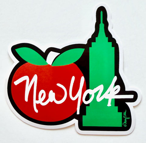 New York Big Apple Skyline Sticker