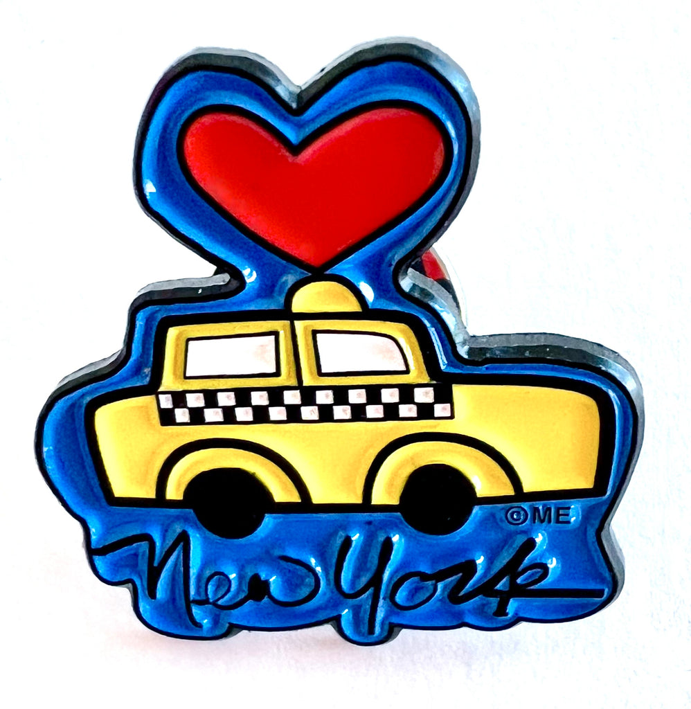 New York Taxi Heart Lapel Pin