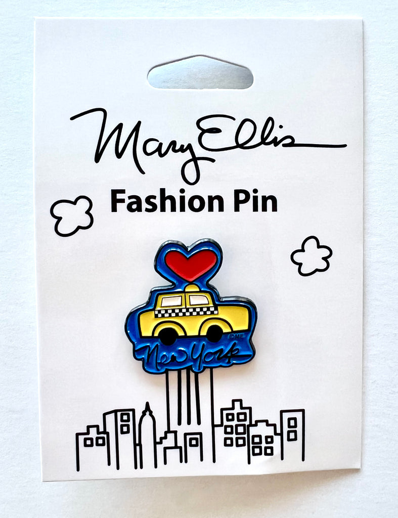 New York Taxi Heart Lapel Pin