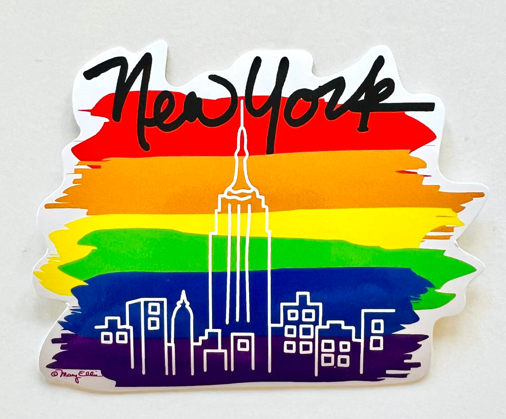 Giant Sticker New York Rainbow Pride Skyline