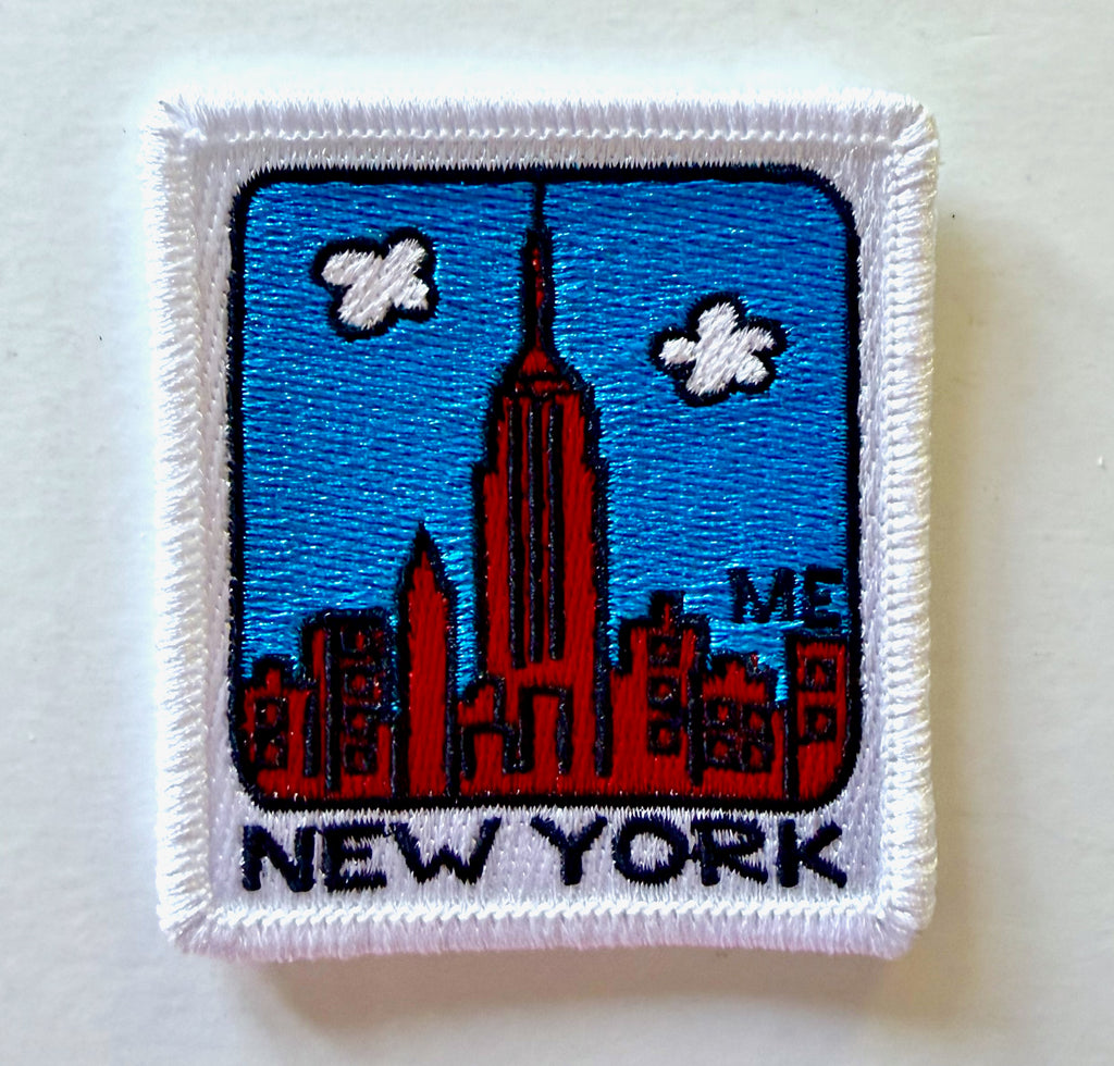 New York Red Skyline Iron-On Patch