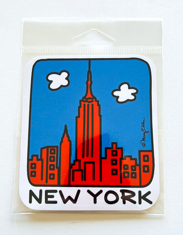 New York Giant Sticker Red Skyline