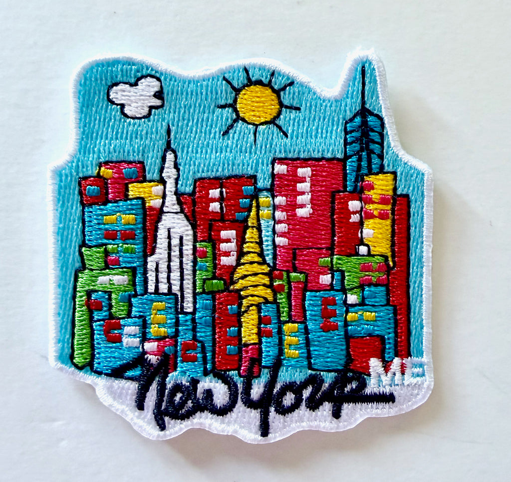 New York Sunny Skyline Iron-On Patch