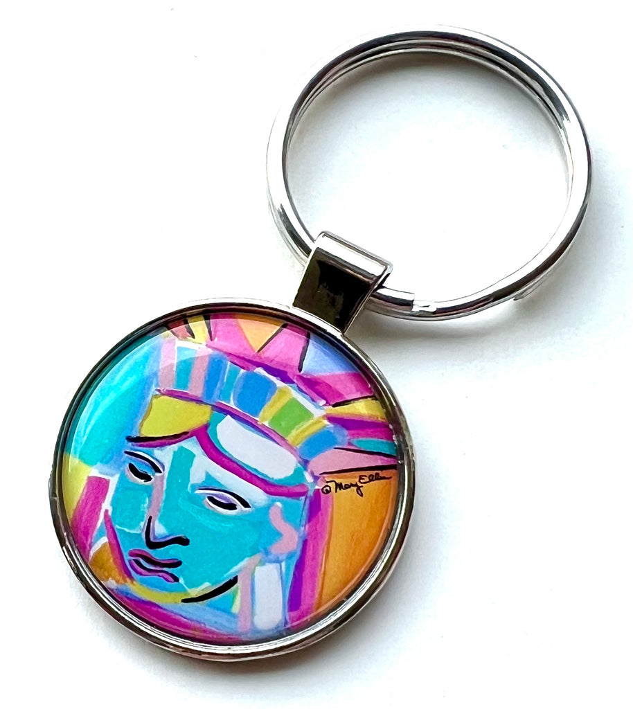 New York Keychain Abstract Statue of Liberty