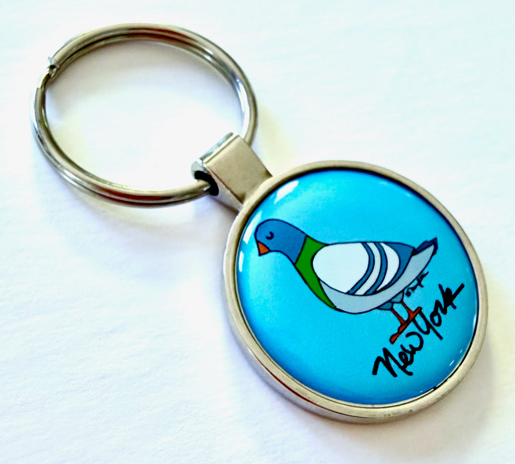 New York Keychain Pigeon