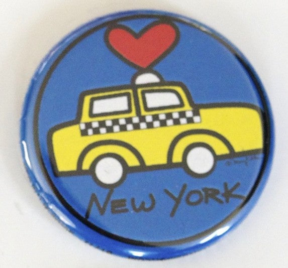New York Taxi Heart Button