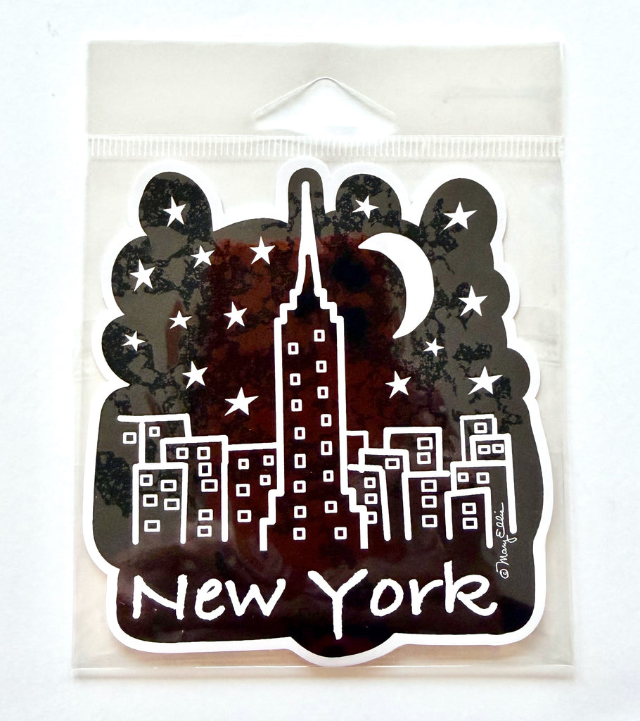 New York Chalk Skyline Sticker