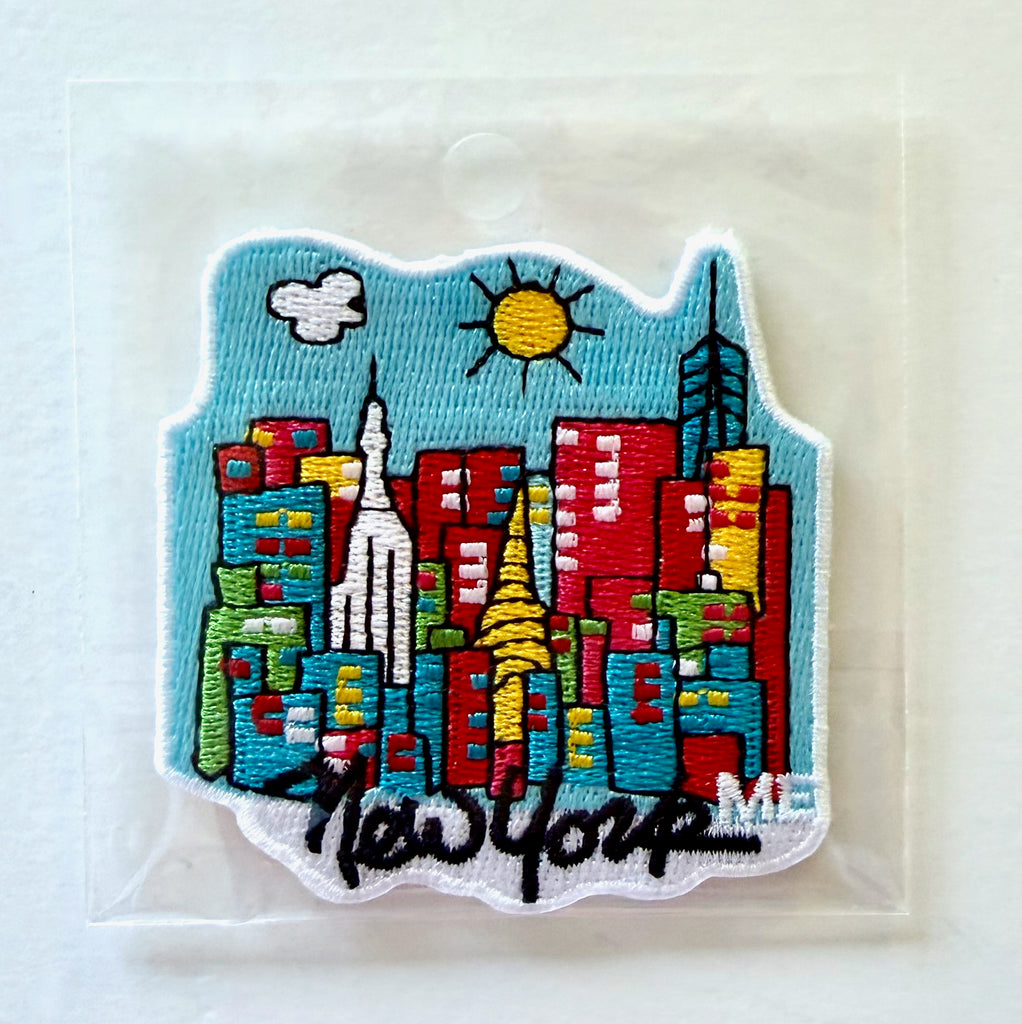 New York Sunny Skyline Iron-On Patch