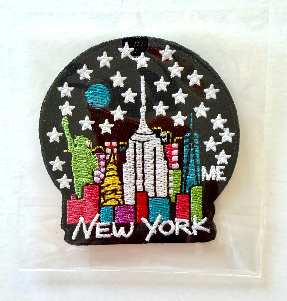 New York Night Skyline Iron-On Patch