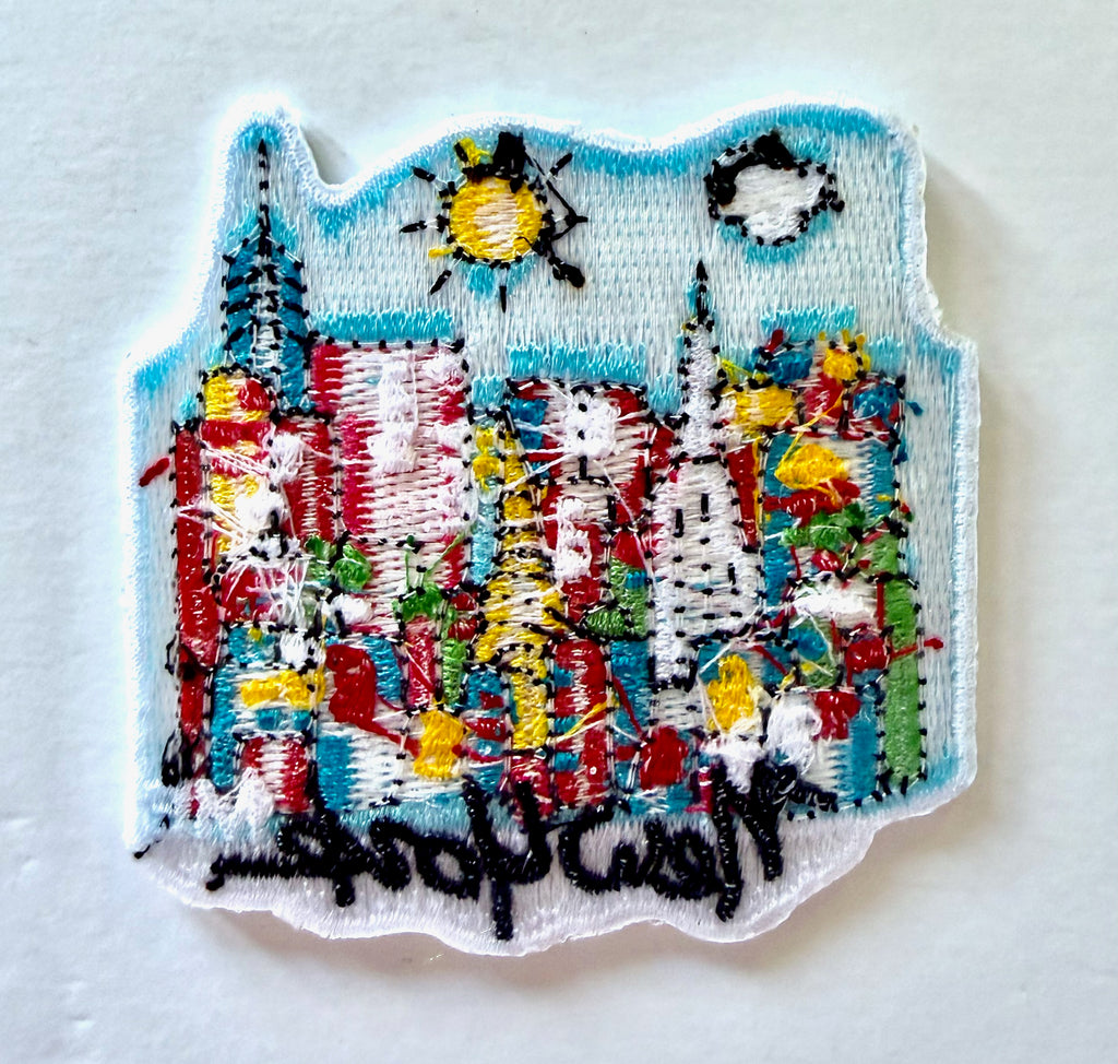 New York Sunny Skyline Iron-On Patch