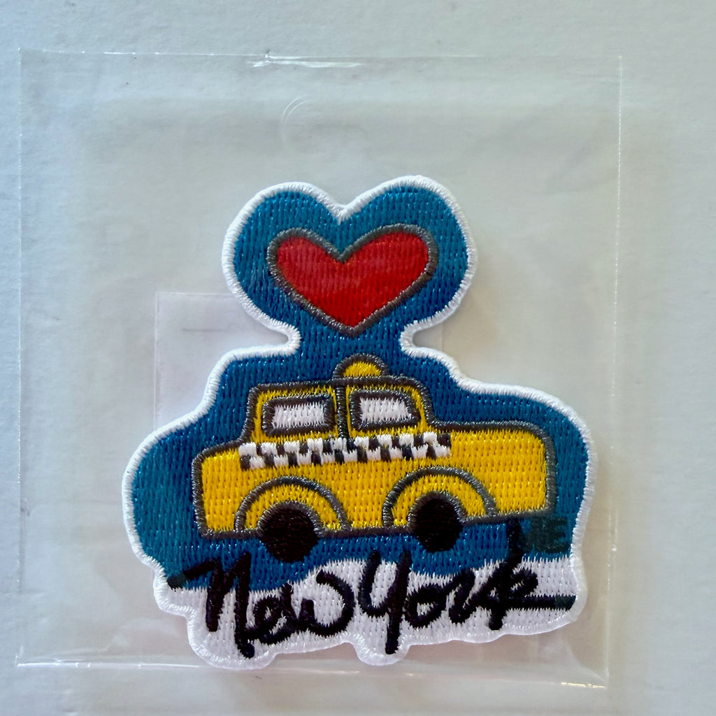 New York Taxi Heart Iron-On Patch