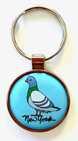 New York Keychain Pigeon