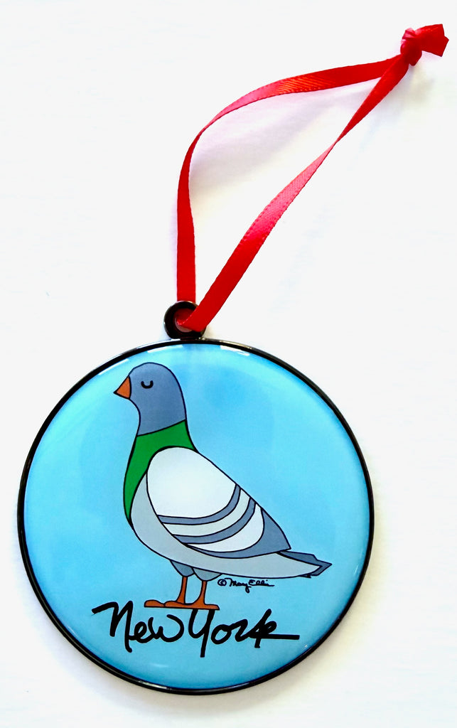 New York Christmas Ornament Pigeon