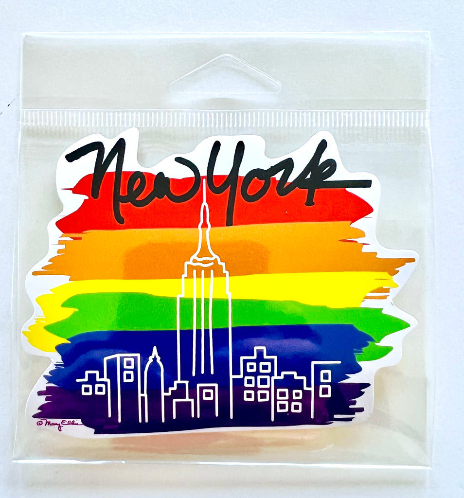 Giant Sticker New York Rainbow Pride Skyline