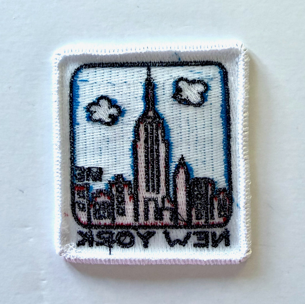 New York Red Skyline Iron-On Patch