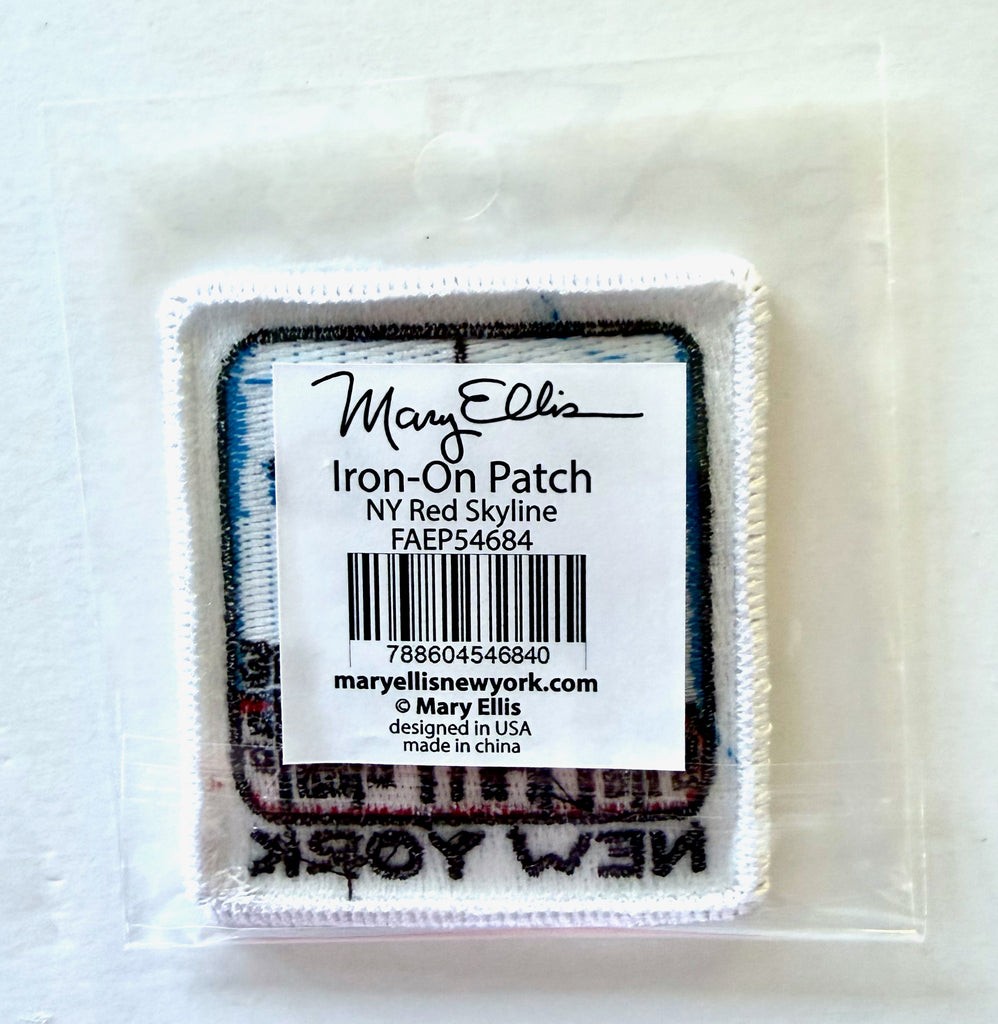 New York Red Skyline Iron-On Patch