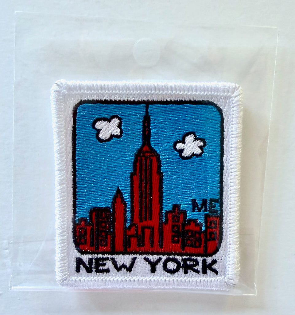 New York Red Skyline Iron-On Patch