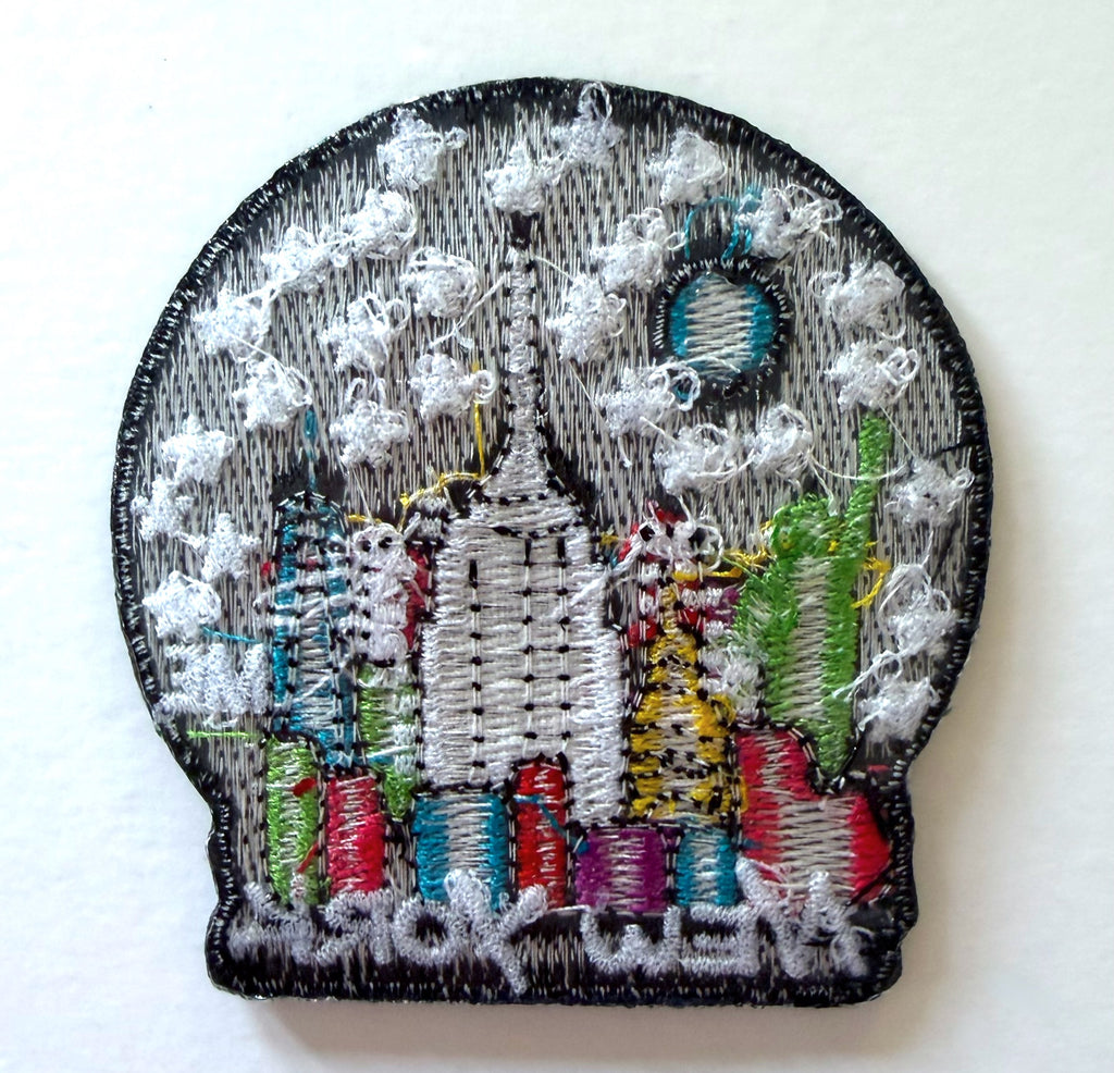 New York Night Skyline Iron-On Patch