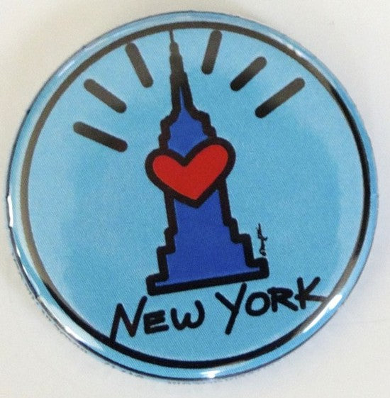 New York Empire Heart Button