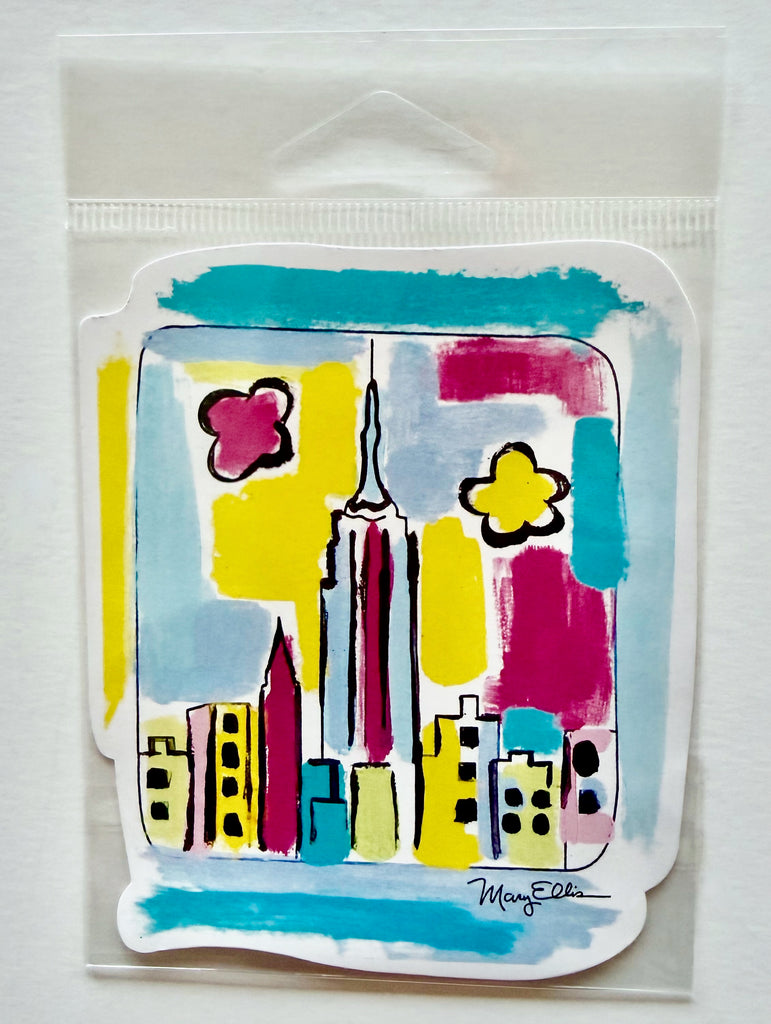 New York City Abstract Skyline Sticker