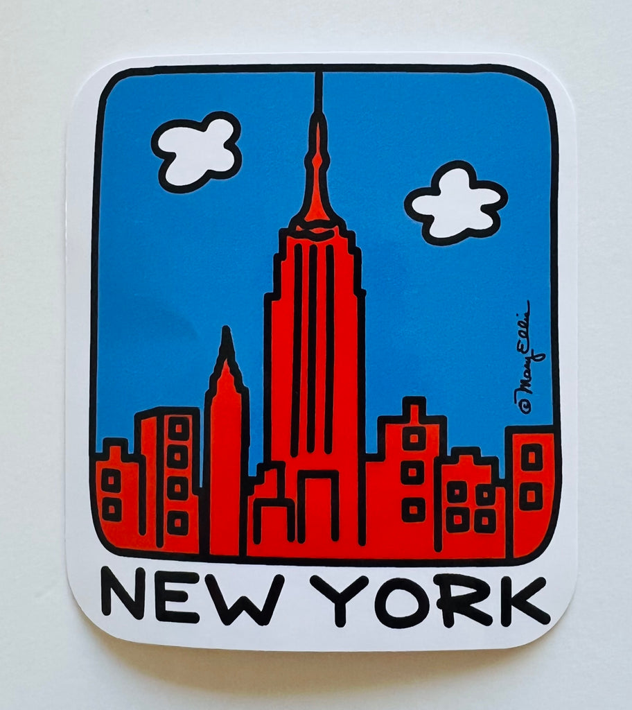 New York Giant Sticker Red Skyline