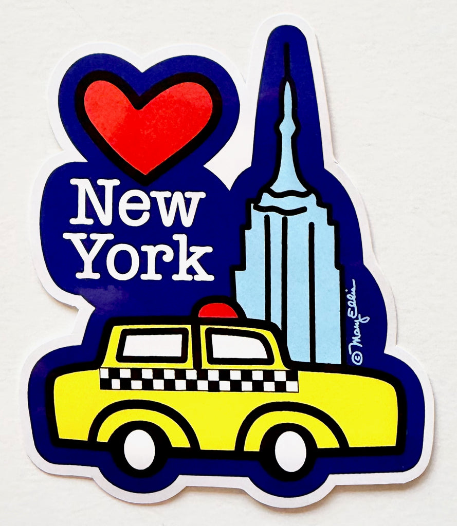 New York Taxi Heart Sticker