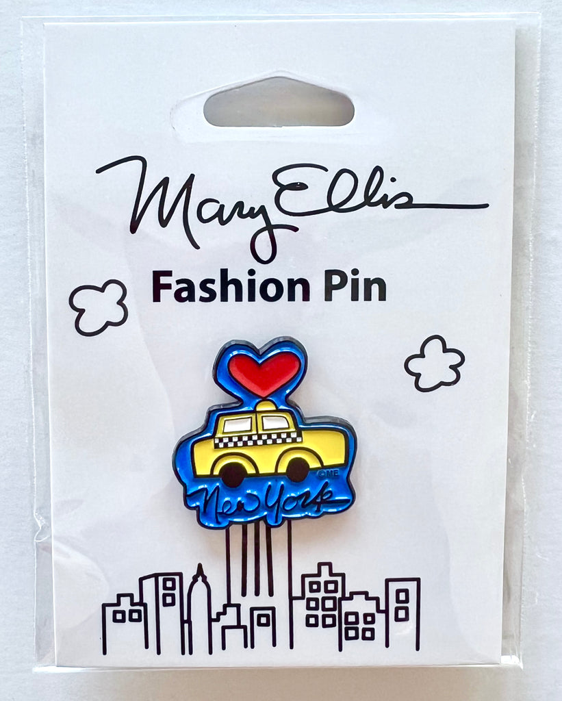 New York Taxi Heart Lapel Pin