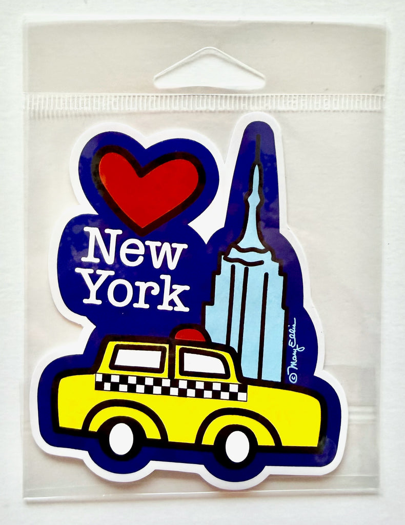 New York Taxi Heart Sticker