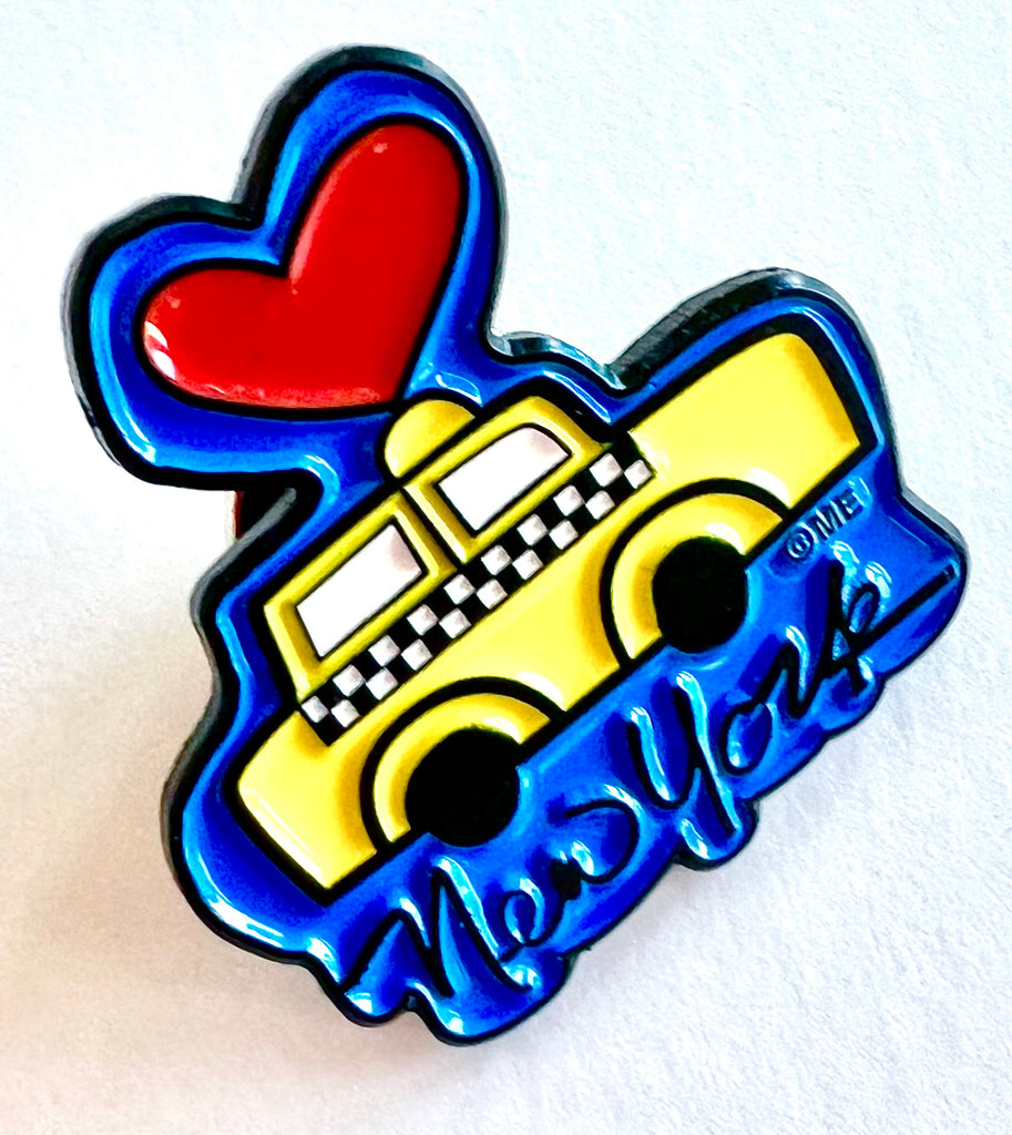 New York Taxi Heart Lapel Pin