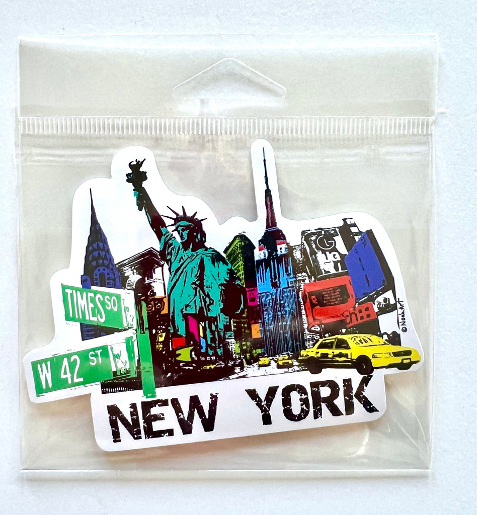 New York Giant Sticker Times Square Collage