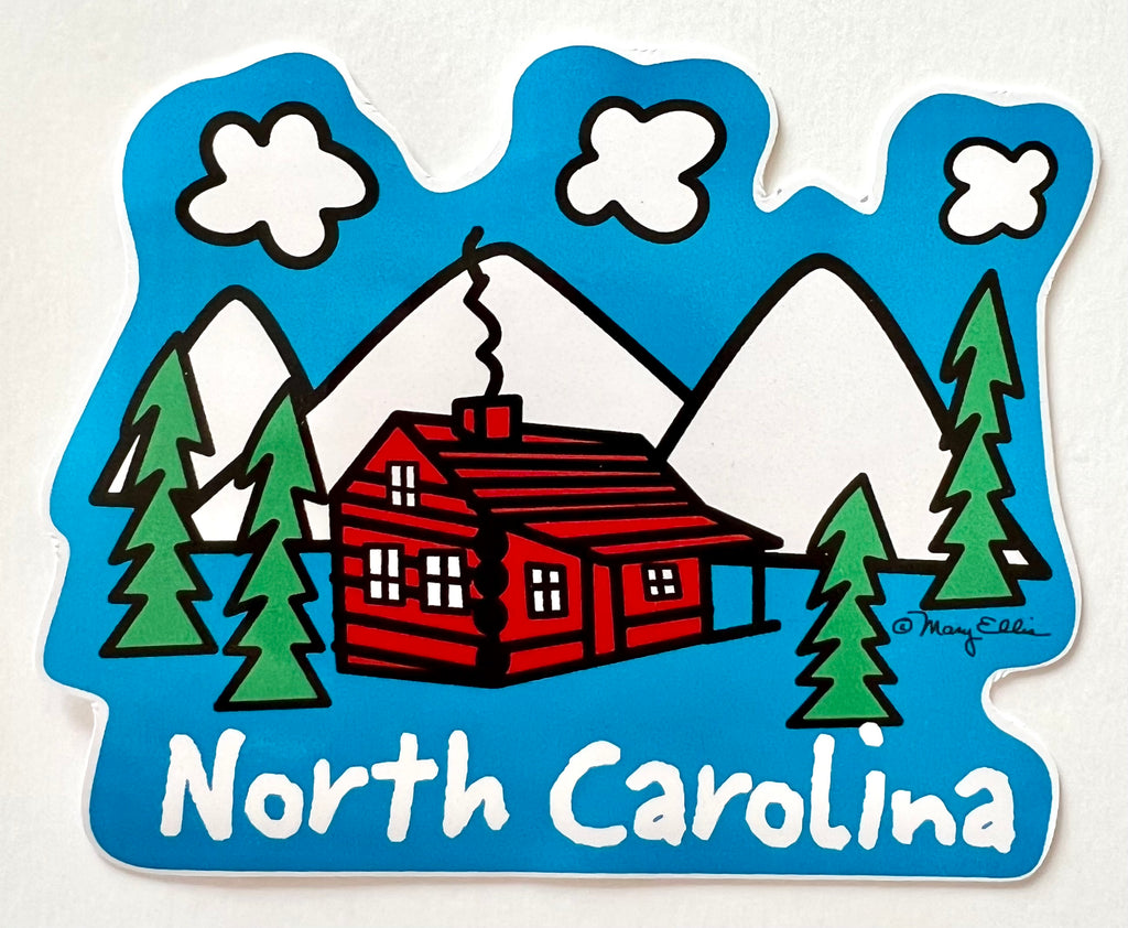 North Carolina Cabin Sticker