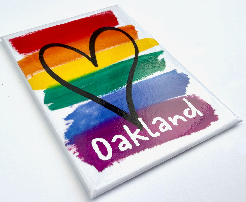 Oakland Magnet Rainbow Heart