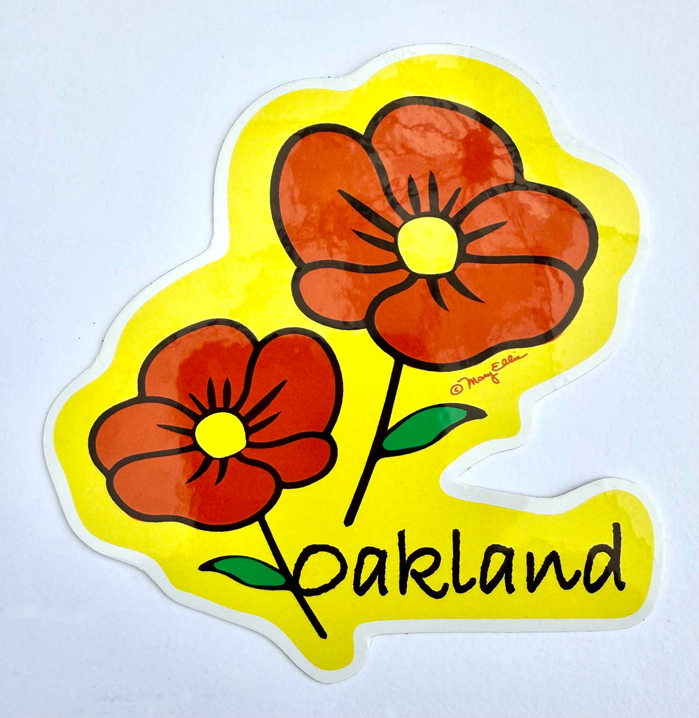 Oakland California Poppies Sticker