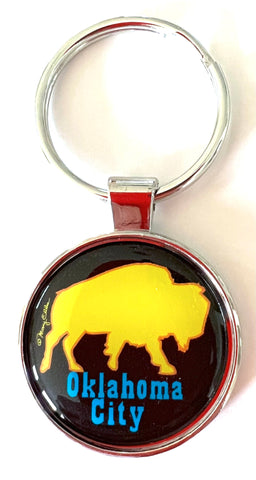 Oklahoma City Oklahoma Keychain Buffalo