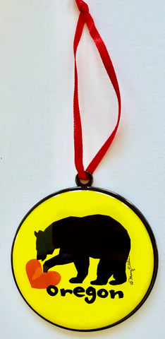 Oregon Bear Christmas Ornament