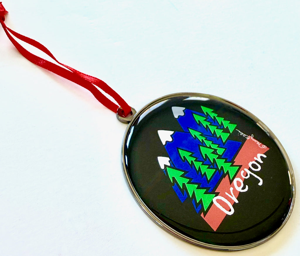 Oregon Mountains Christmas Ornament