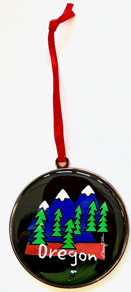 Oregon Mountains Christmas Ornament