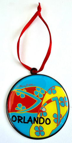 Orlando Florida Palm Sunset Christmas Ornament