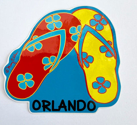 Orlando Florida Flip Flops Sticker