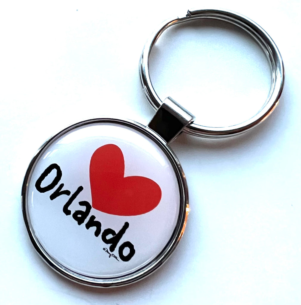 Orlando Florida Heart Keychain