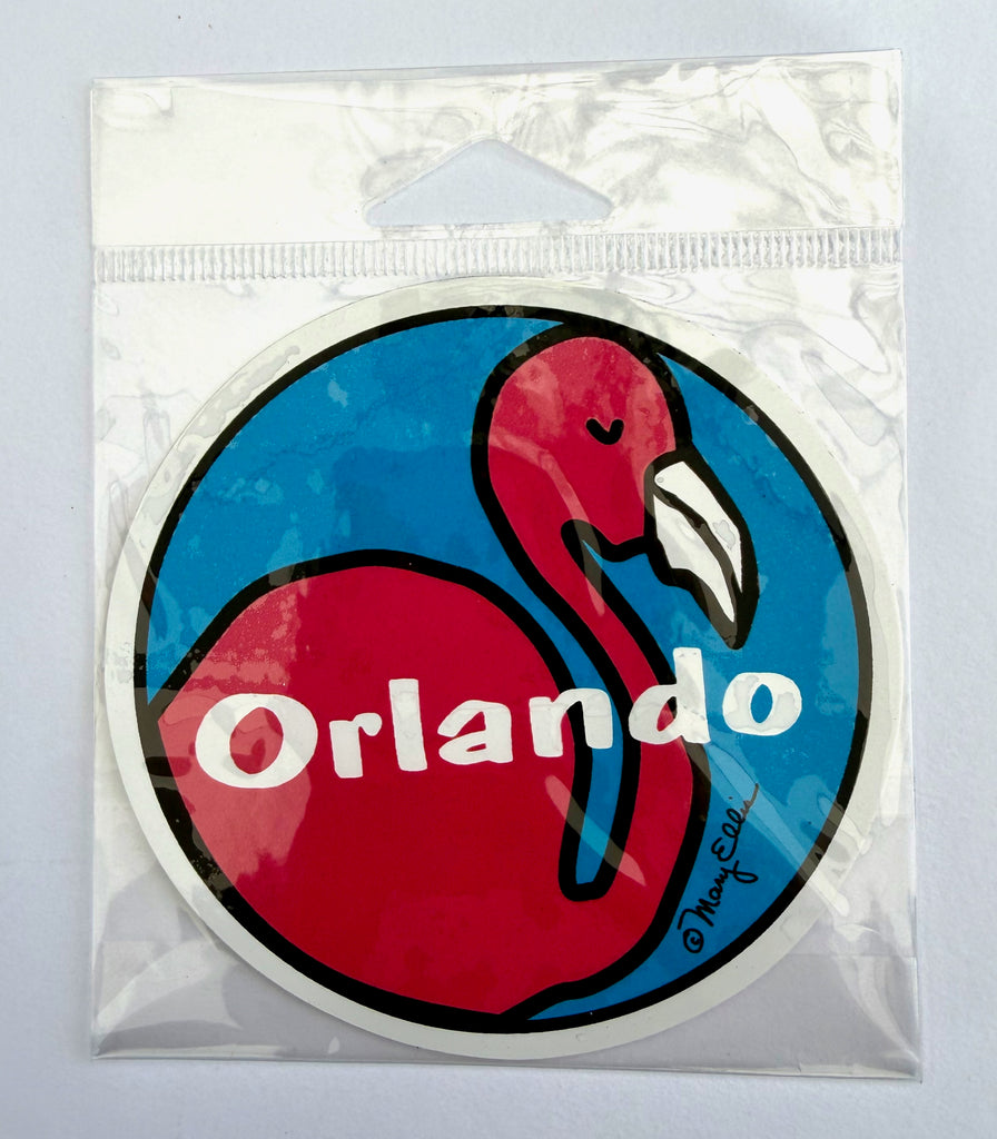 Orlando Florida Flamingo Sticker