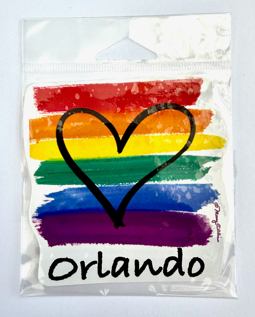 Orlando Rainbow Heart Sticker