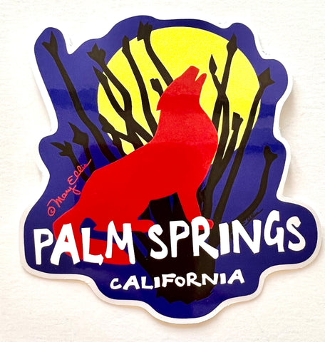 Palm Springs Coyote Sticker