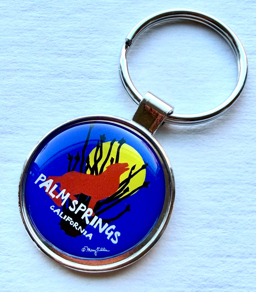 Palm Springs Coyote Keychain