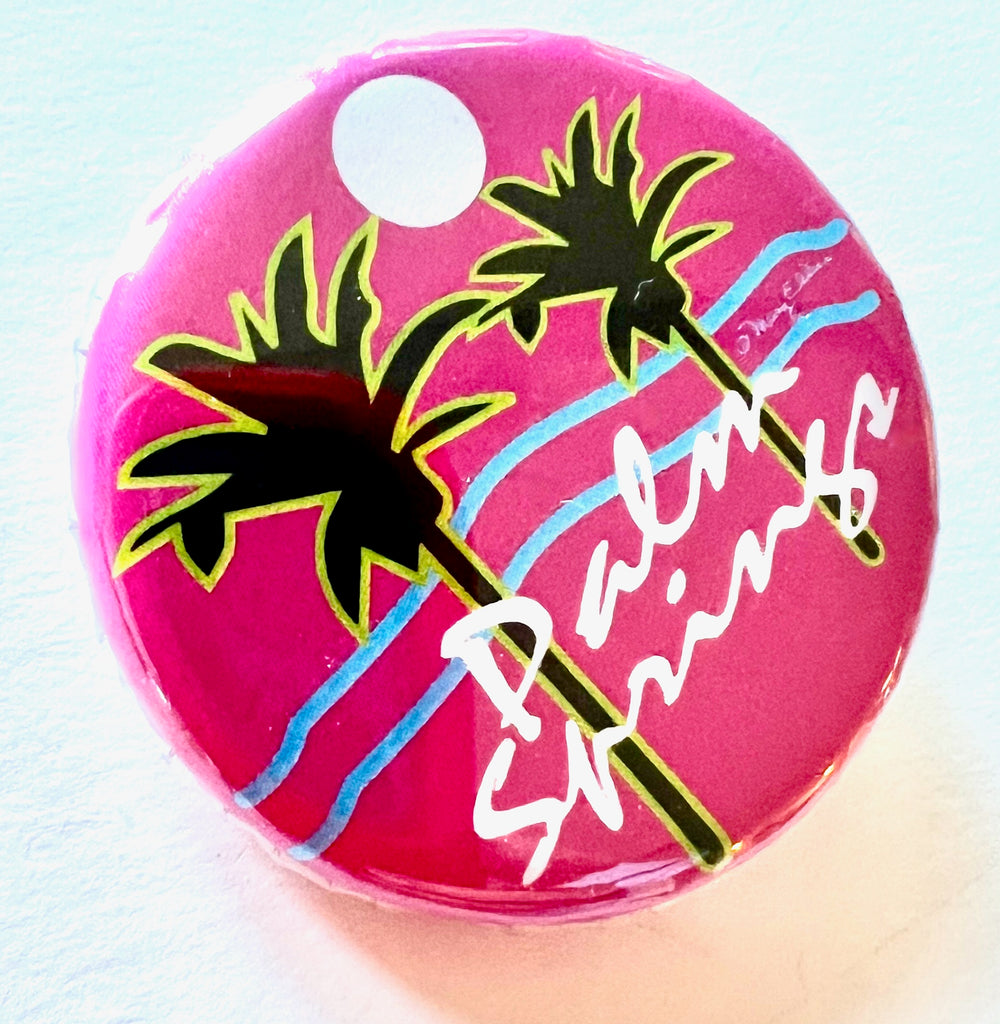 Palm Springs Palm Trees Button