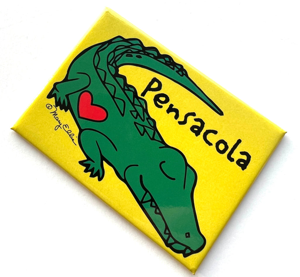 Pensacola Florida Magnet Alligator Heart