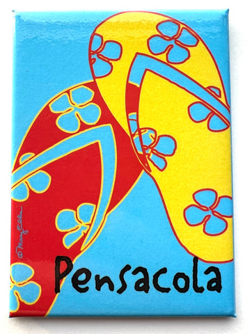 Pensacola Florida Magnet Flip Flops