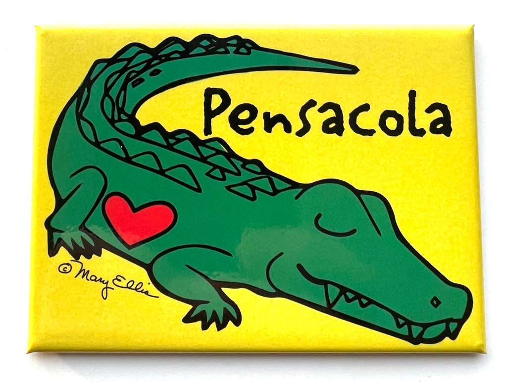 Pensacola Florida Magnet Alligator Heart
