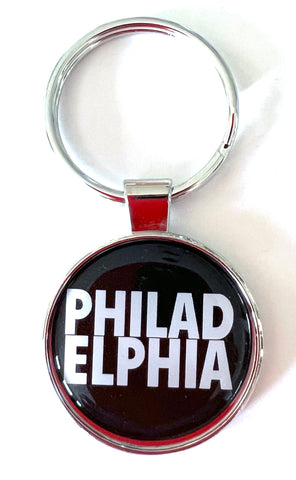 Philadelphia Keychain Text Graphic