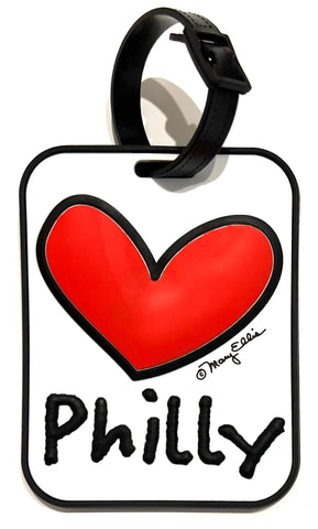 Philadelphia Philly Heart 3-D Luggage Tag